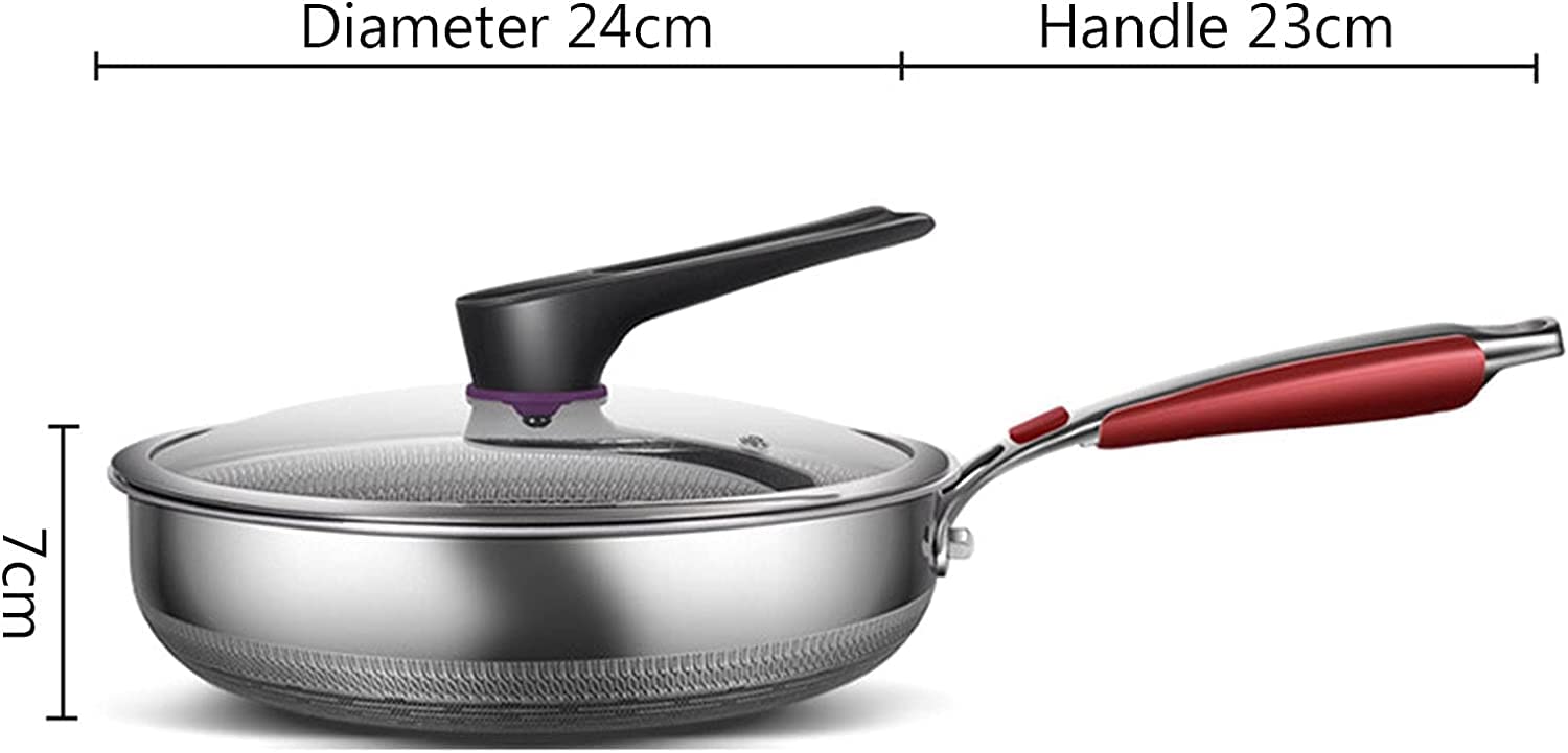 Amazon｜ふた付フライパン、きハニカム構造の316ステンレス鋼ノン