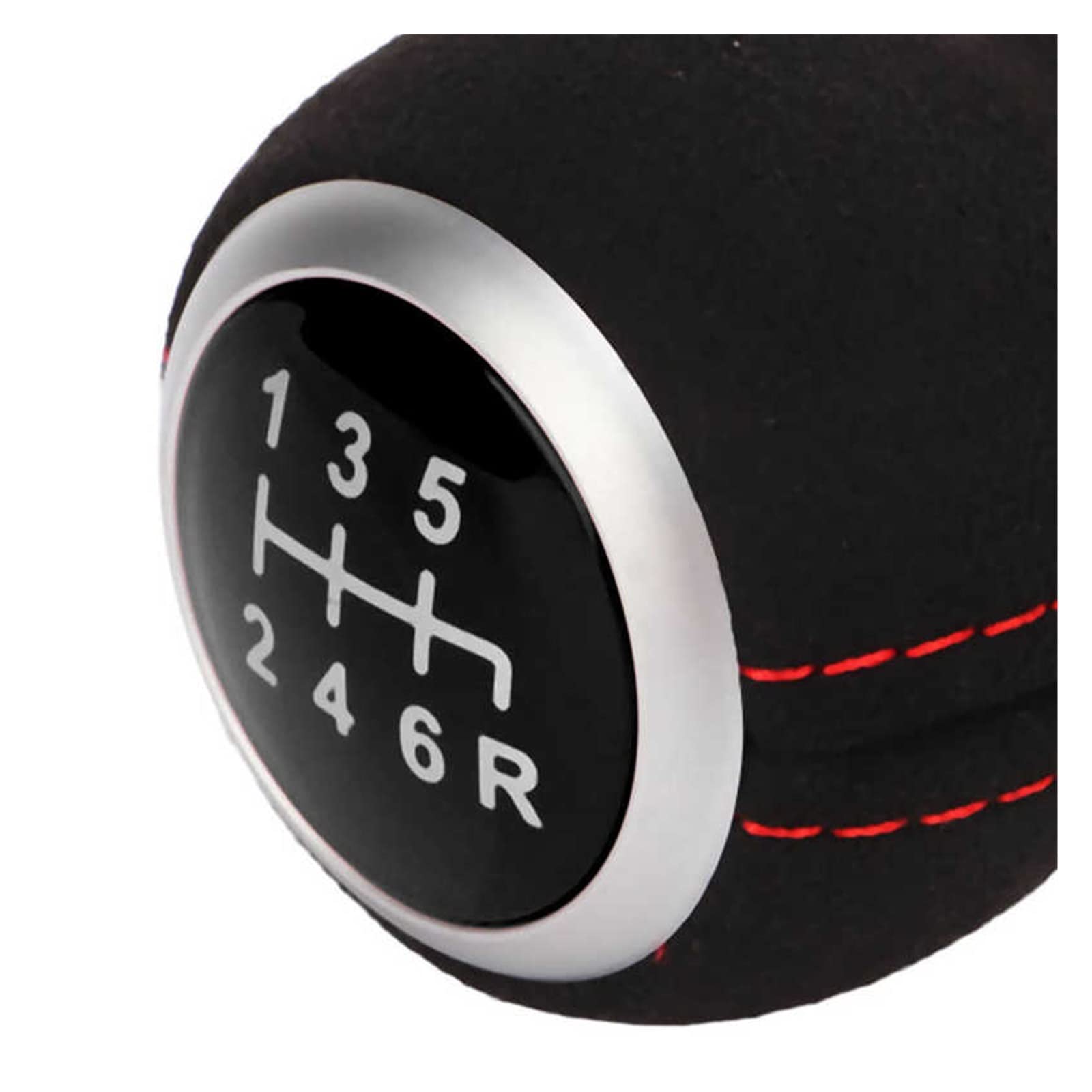 Marce Leva Pomello Testa Cambio A 6 Marce Argento Sostituzione Ergonomica Resistente all'Usura per Subaru Speed Gear Shift Pomello (Colore : Nero)