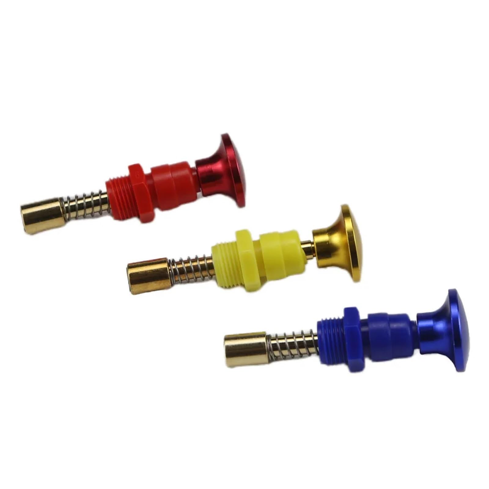 Vis de réglage de ralenti universelle for carburateur de moto, 1 pièce(Yellow-Round)