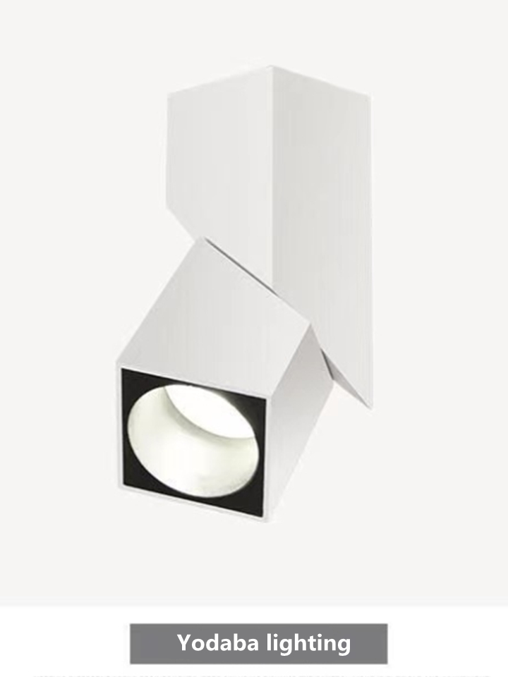 Image of LED Indoor Ceiling Spotlight 360Adjustable Wall Light - Art DIY Spotlights -12W Warm White Light 3000K Ceiling Downlight -Surface Mounted COB Lighting Swivel lamp (Black-3000K)