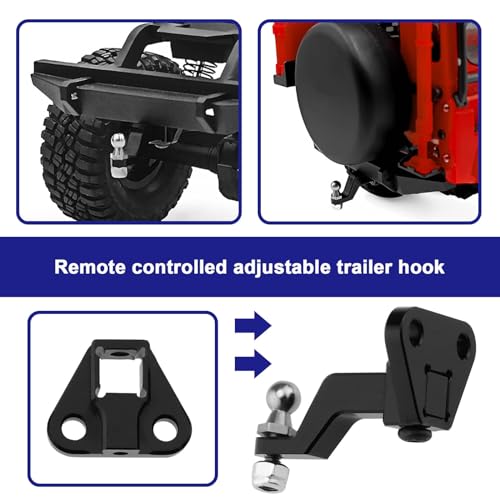 SG Store 1 Set Aluminium-Anhängerkupplungs-Schäkelhaken Kompatibel mit TRX4M Kompatibel mit TRX4-M 1/18 Defender RC Trailer Drop Hitch Crawler für RC-Car-Upgrade