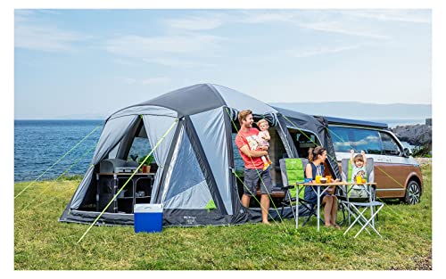 BERGER Heckzelt Bus Liberta Air│Autozelt Vorzelt Heckzelt Camping Zelt f&uuml;r Van SUV Auto│Outdoor Luftzelt aufblasbar freistehend│Schnellaufbau inkl. Luftpumpe