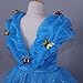 JerrisApparel Flower Girls Dress Princess Costume Butterfly Girl (150, Blue with Accessories)