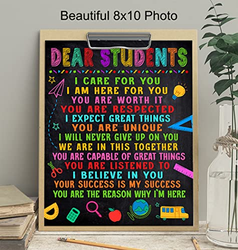 Classroom Decor Gift - Teacher Supplies - School Wall Decor - Positive Inspirational Educational Motivational poster for Kids - Back to School Classroom Wall Art -Classroom Decorations - UNFRAMED 8x10 - Image 5