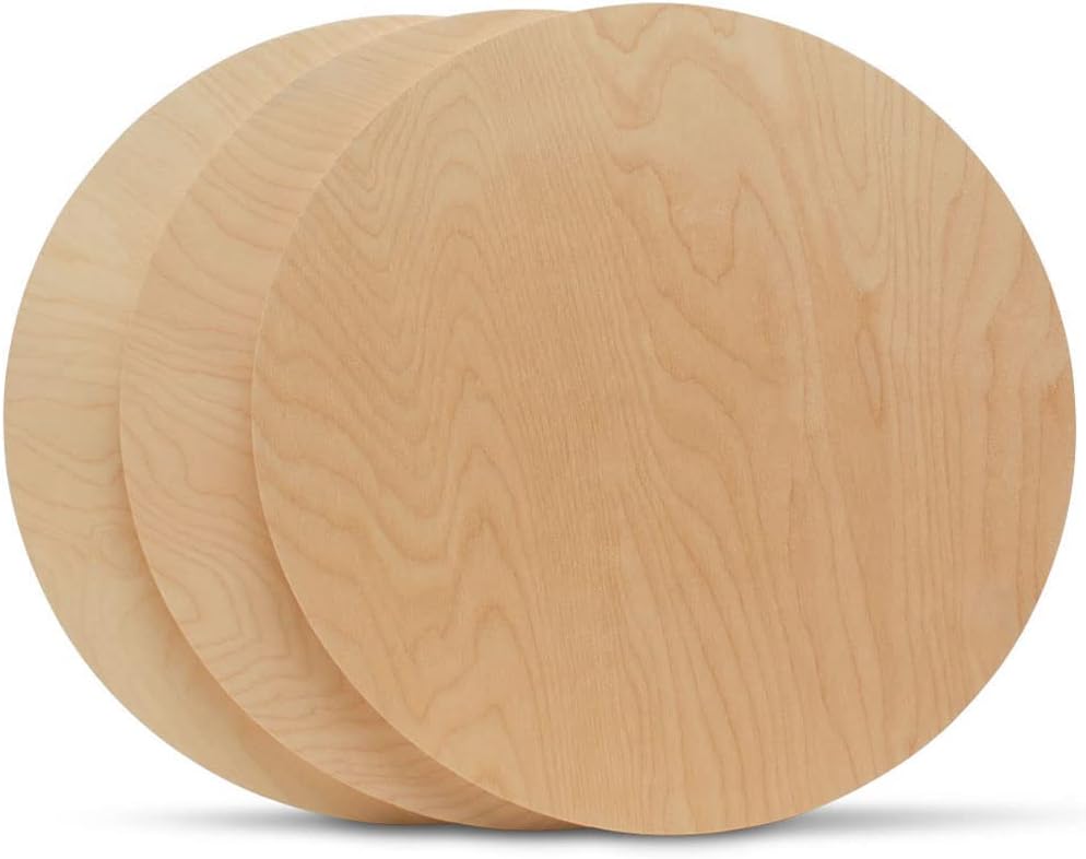 Wood Circles 36 inch, 1/2 Inch Thick, Birch Plywood Discs, Pack of 1 Unfinished Wood Circles for Crafts, Wood Rounds by Woodpeckers