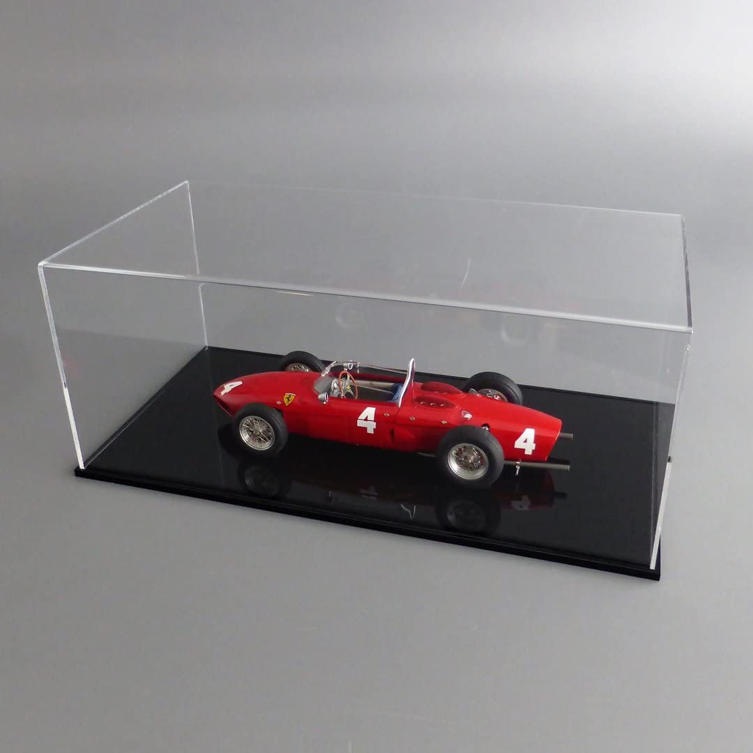 Acryl Vitrine für Modellautos im Maßstab 1:18, glänzender hochwertiger Schaukasten Handarbeit aus Acrylglas, Plexiglas Box Aufbewahrung für Sammlerstücke, Miniaturmodelle glänzende Bodenplatte