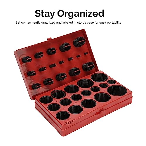 image for EZONEDEAL 419Pcs Imperial Rubber O-Ring Sealing Gasket Washer Seal Ass