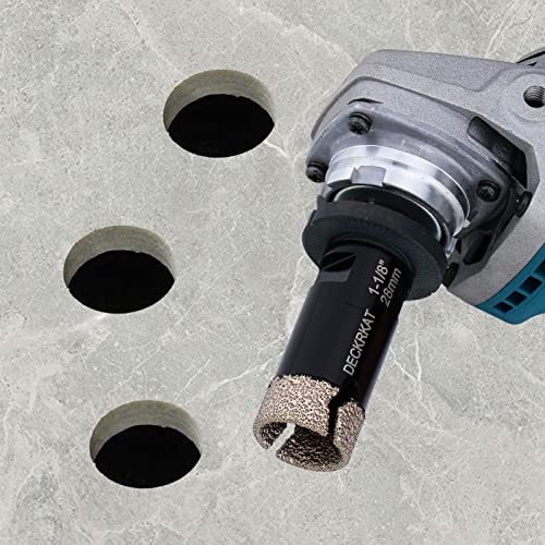Diamond Hole Saw, 1-1/8" Hole Saw For Tiles Granite Marble Ceramic Glass Porcelain, 28Mm Core Drill Bit With 5/8-11 Thread And 3/8” Hex Shank Adapter For Angle Grinders & Drills #TOP6