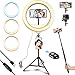 Produktbild Aktualisiert LED Ringlicht mit Stativ & Handyhalter, 12" Selfie Ringleuchte mit 3 Beleuchtungsmodi und 10 Helligkeitsstufen for Tiktok/Make-up/Live-Streaming/Fotografie (Bluetooth-Fernbedienung)