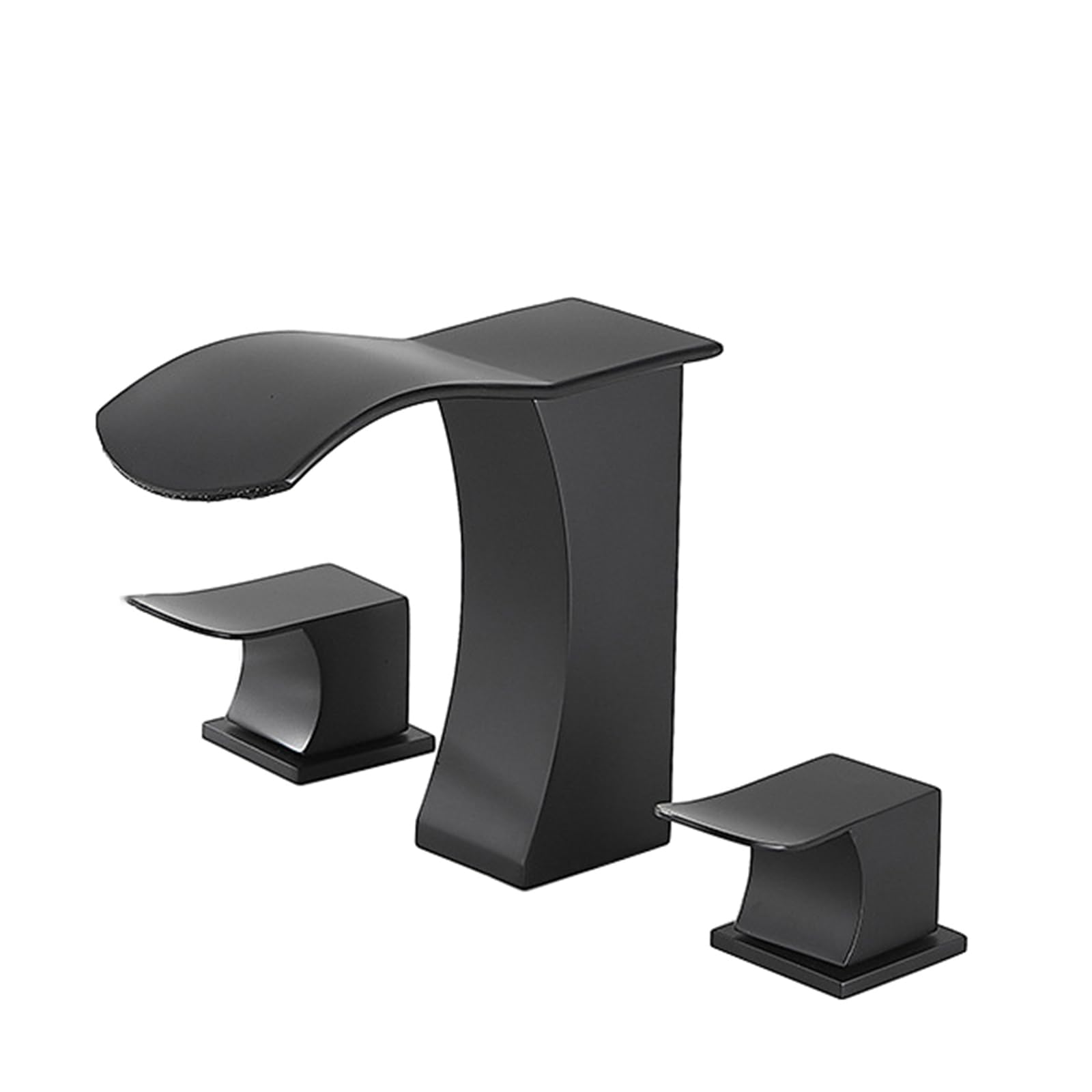 ANVLOJRIH Bathroom Sink Taps Basin Mixer Tap Waterfall Black Basin Taps for Bathroom Basin