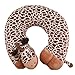 Oreiller de voyage pour enfant en forme de U - Coussin de soutien du cou - Oreiller de voyage pour voiture et avion, girafe