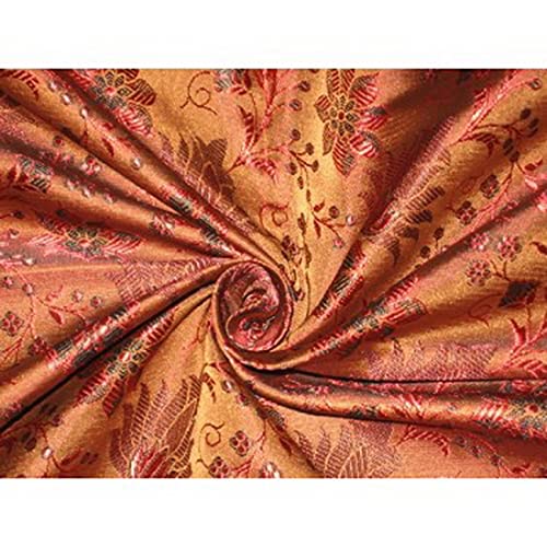 Tissu brocart de soie marron pour donner vie à vos idées