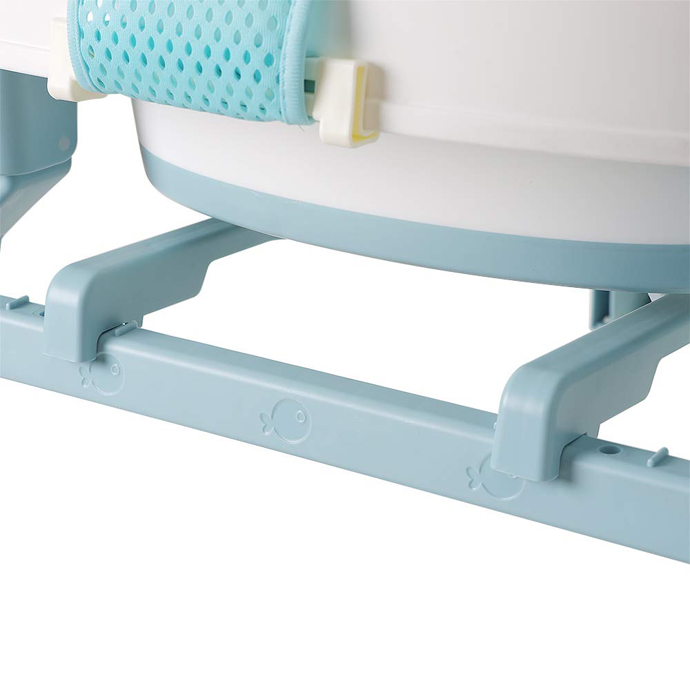 sarah 3 en 1 Bañera Plegable de Bebe de 0 a 8 Años, Bañera con Asiento y Tapón de Drenaje, Capacidad de Carga de 50 KG