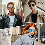 CGID GA61 Premium Al-Mg Pilot Polarized Sunglasses UV400 Mirror for Men Women,with Advanced Case