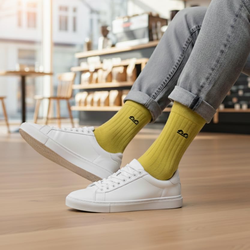 Image of The Sock Street Bamboo Crew Socks for Men Combo | Full Calf Length Premium Bamboo | Odour-Free, Breathable & Durable | Cushioned Base & Anti-bacterial | 3X Softer than Cotton Socks | Pack of 3