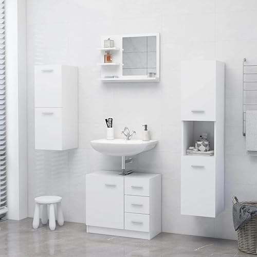 Miniatura 4 de Espejo de pared para baño, espejo de baño que se cuelga horizontal o verticalmente, ideal para dormitorio, sala de estar, espejo de baño, color