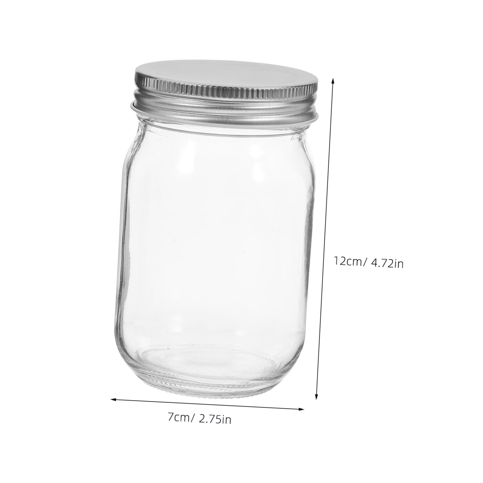 Zerodeko 4 Vasetti in Vetro da 380ml, Riutilizzabili e Sigillati, per Marmellata, Sciroppo e Spezie, per Feste e Decorazioni