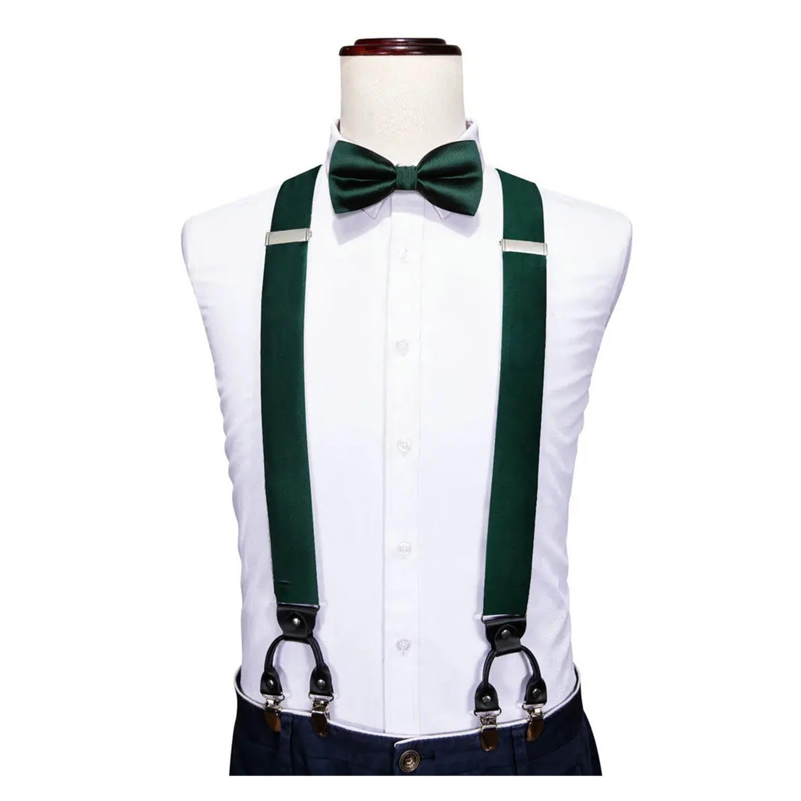 Set papillon con bretelle da uomo