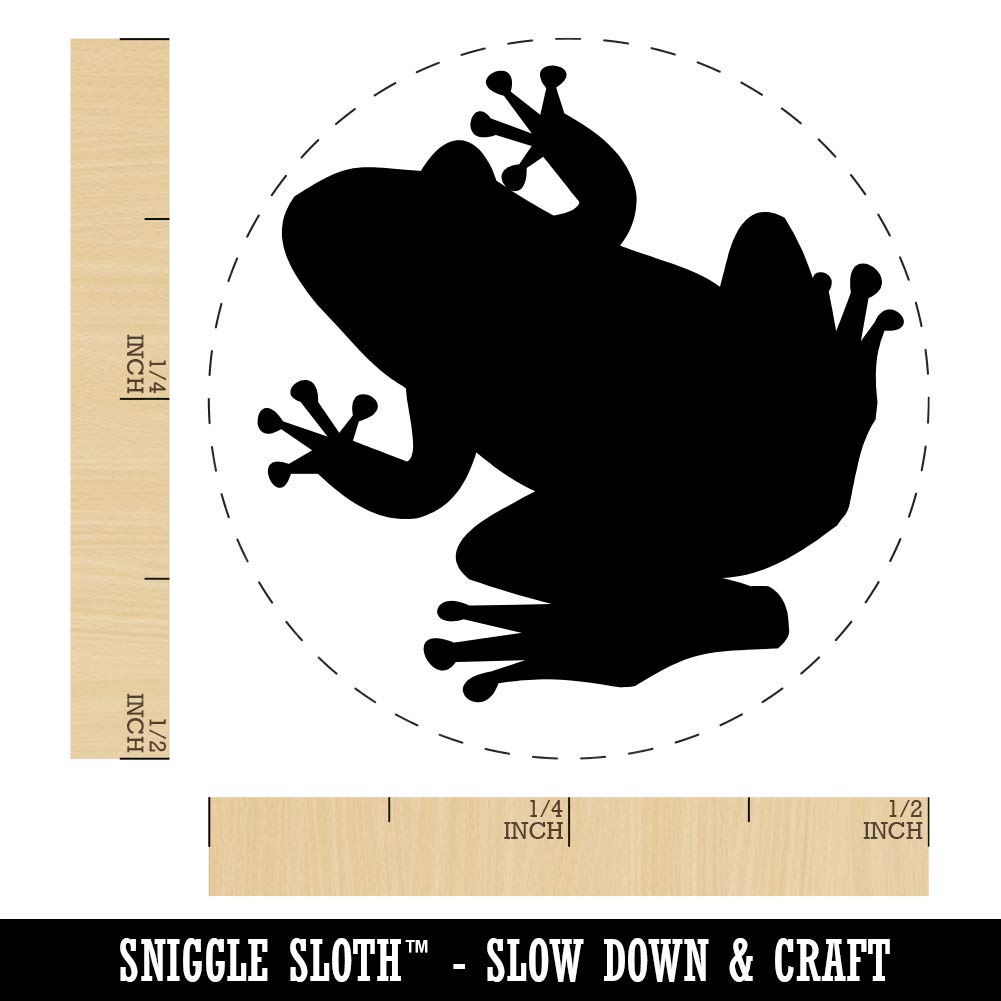 Rainforest Tree Frog Solid Rubber Stamp for Stamping Crafting Planners - 1/2 Inch Mini