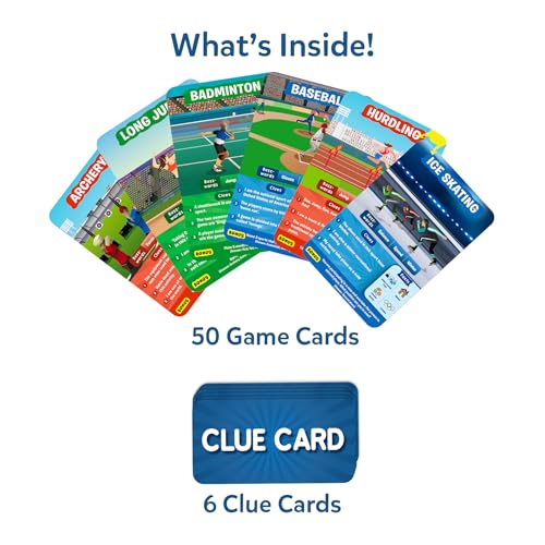 Image of Skillmatics Guess in 10 Sports, Perfect for Boys, Girls, Kids, and Families Who Love Card Games, Toys, Travel Games, Gifts for Ages 6, 7, 8, 9 and Up