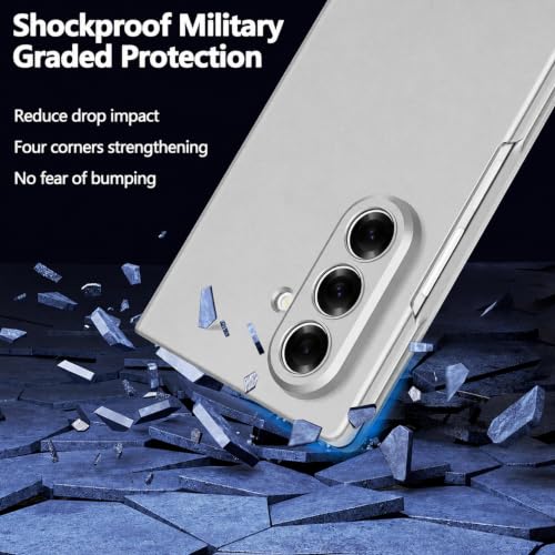 Image of TechTrendz Hard PC Ultra Slim Matte Case for Samsung Galaxy Z Fold 8 Ultra, Shockproof Anti Scratch Protective Cover with Wireless Charging Compatible with Z Fold 8 Ultra 5G (Elegant Silver)