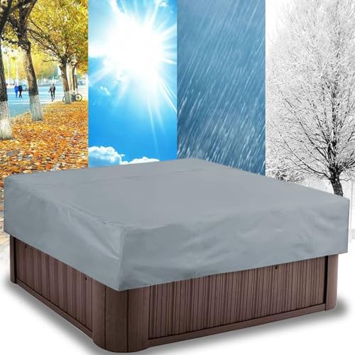 Housse de Protection pour Spa Carré Imperméable Remplacement Couverture Extérieur - 5