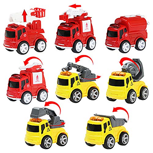 Great Price! 8 Pack Mini Sliding Toy Cars Push and Go Car Construction Vehicles Trucks Toy Vehicles ...