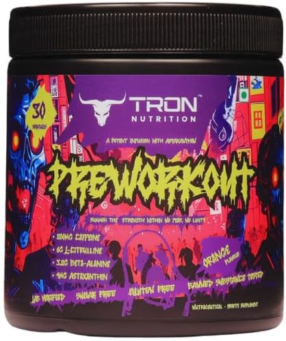 - Pre Workout Powder Orange Flavour | Easy to Mix | Unflavoured Base with Added Flavour | Fitness Nutrition Supplement-300GM