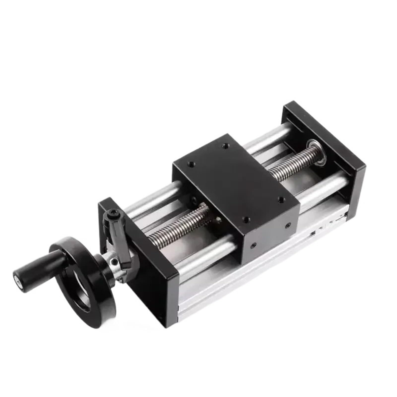 Metal Ball Screw nut end Processing Linear Guide Manual Sliding Table Ballscrew SFU1204 100-500MM Stroke Handwheel Double Optical Axis Table 3D Printer(100mm)