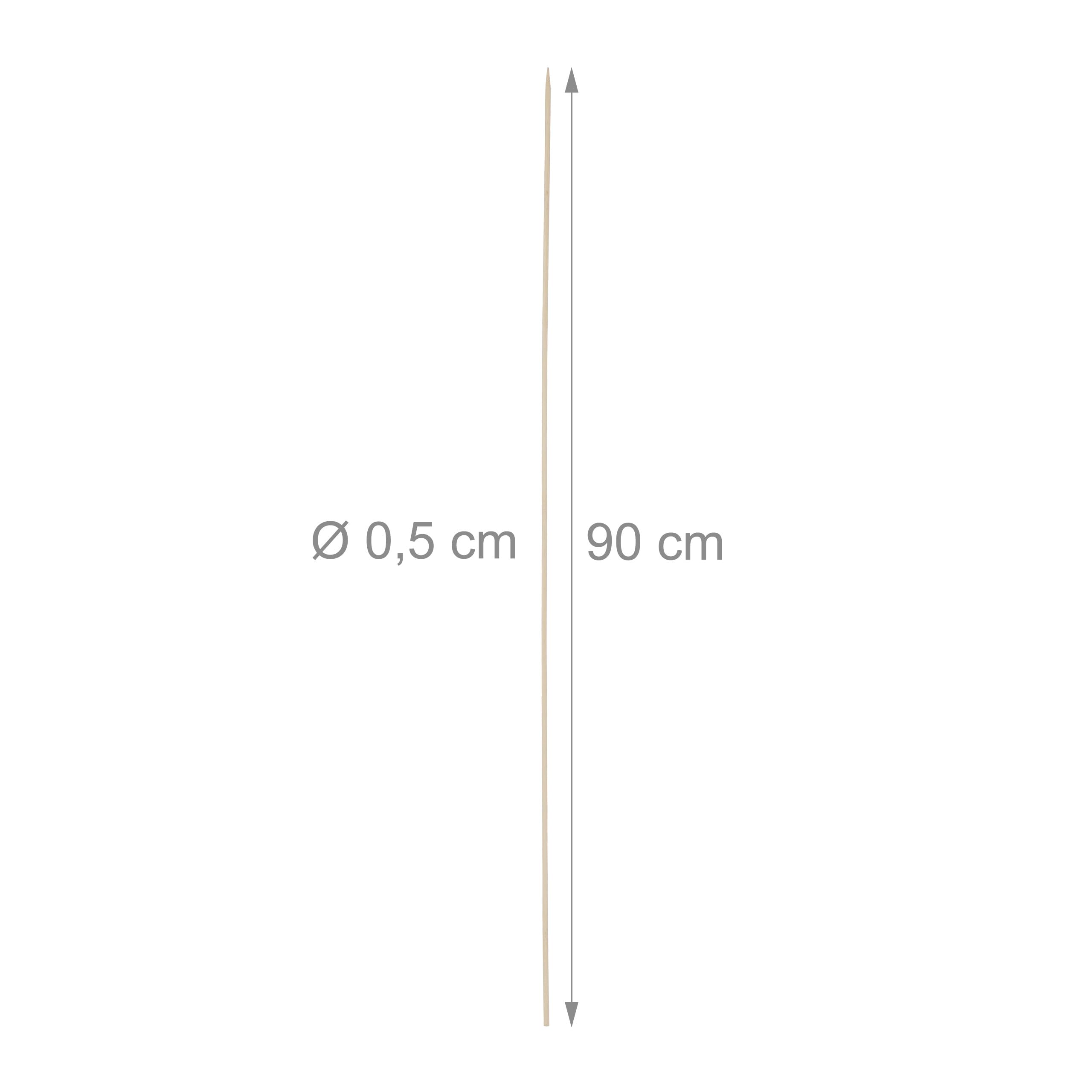 1000x Spiedini in Legno, Set da 1000 Spiedi da 90 cm per Salsicce, Cucina, Griglia e Barbecue, Attrezzo BBQ, Naturale