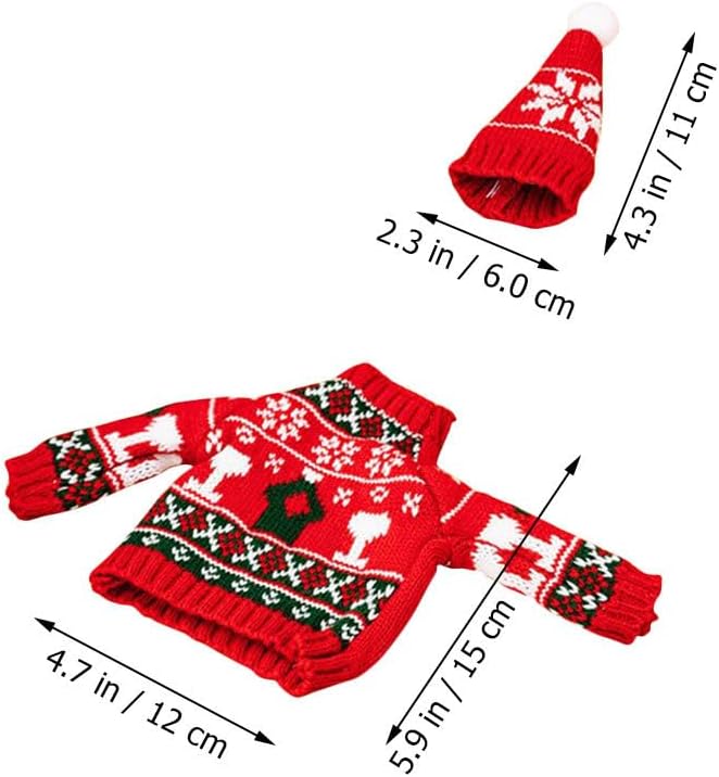 1pcs Christmas Wine Bottle Covers Knitting Wine Bottle Sweater Festive Christmas Decorative Accessories for Holiday Parties