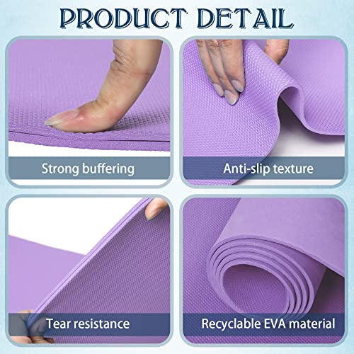 10 Pack Yoga Mats Bulk, 68'' x 24'' x 4mm Thick Yoga Mats for Kids and Adult Gym Mats Bundle Latex Free Exercise Mats with Non Slip Texture for Outdoor Yoga, Pilates or Workout (Multicolor) - Image 5