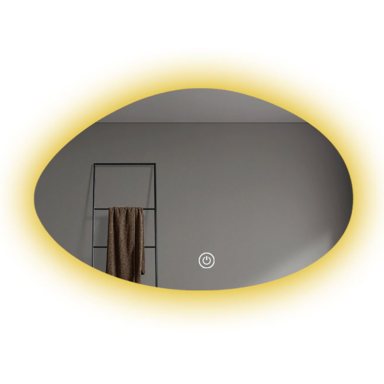 Miroir salle de bain LED goutte d'eau 50x70 60x80 70x90 cm éclairage antibuée