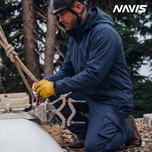 Image of Men's Work Suit Insulated Softshell Jacket & Bib Pants Set - Breathable Water-Resistant Coat with 4-Way Stretch