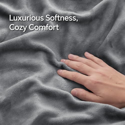 Image of BEDELITE Velvet Pillow Covers with Zipper, Gray, 18x18 Inches, 2 Pack | Super Soft, Cozy Luxury Feel, Square Decorative Pillow Covers, for Bedroom Sofa Couch, All-Season Comfort, Easy Care