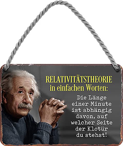 Targa In Metallo Retrò Con Frase Di Einstein – 'Invidia è La Forma Più Sincera Del Riconoscimento' – 18x12 Cm, Vintage, Con Cordino E Ventosa, Idea Regalo - 2