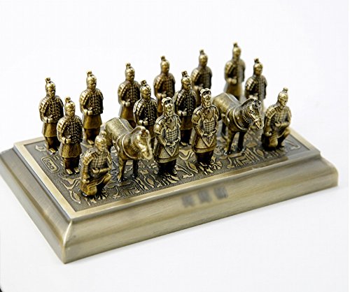 Guerreros de Terracota conjunto de metal un regalo original para amantes de la historia de Xian