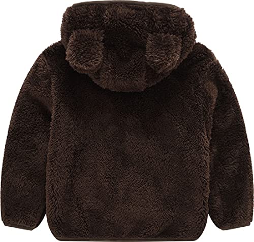 Cromoncent Boy's Girl's Soft Fleece Warm Hooded Jacket Outwear with Bear Ears2