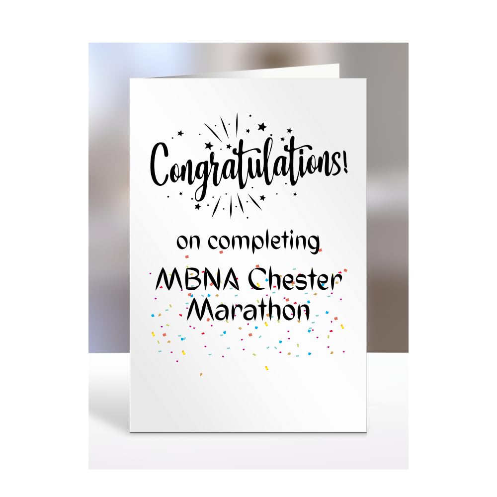 Congratulations on completing MBNA Chester Marathon card, gifts for men, women, friend, son, daughter, brother, sister, colleague, presents for christmas, A5-245_36