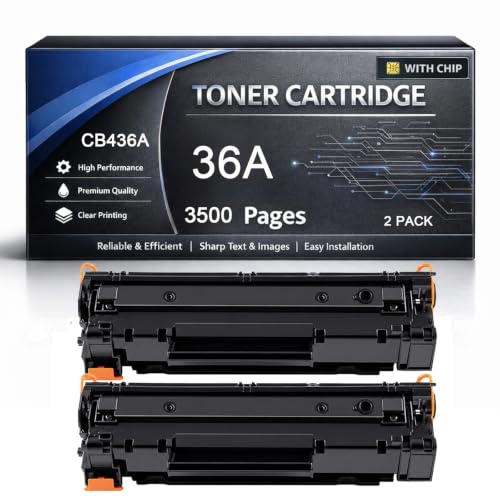 Toner 36A CB436A compatible résout textes clairs et pannes d'encre HP LaserJet lot de 2