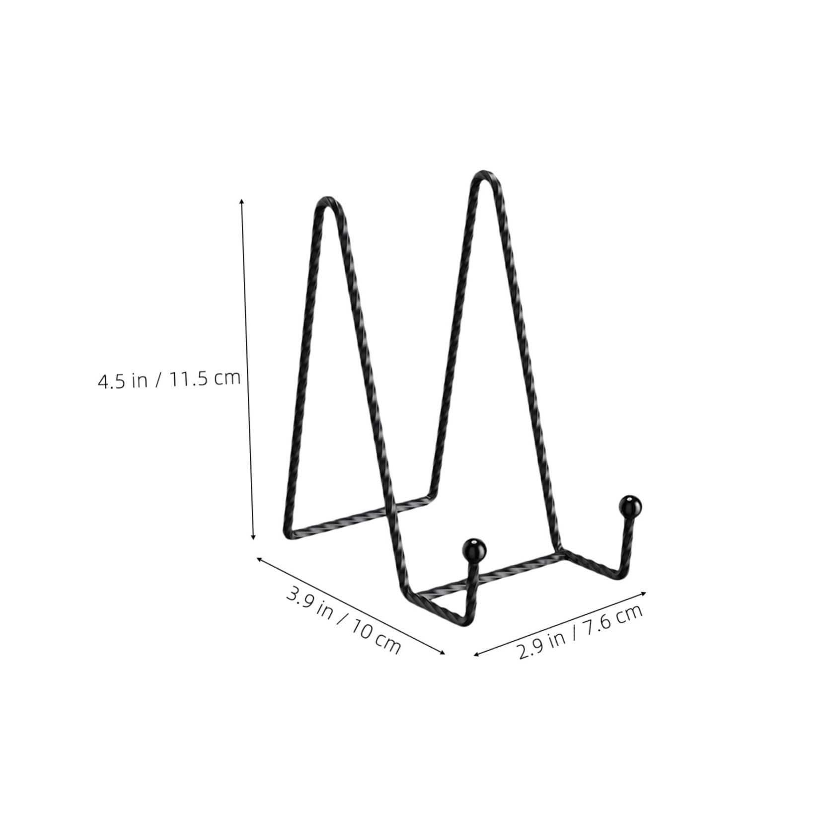 Gatuida 6 Piezas Soporte para Platos Negro de Hierro de Exhibidores de Mesa para Marcos Fotos Platos Decorativos y Caballetes Estables y Multifuncionales para Decoración Hogar