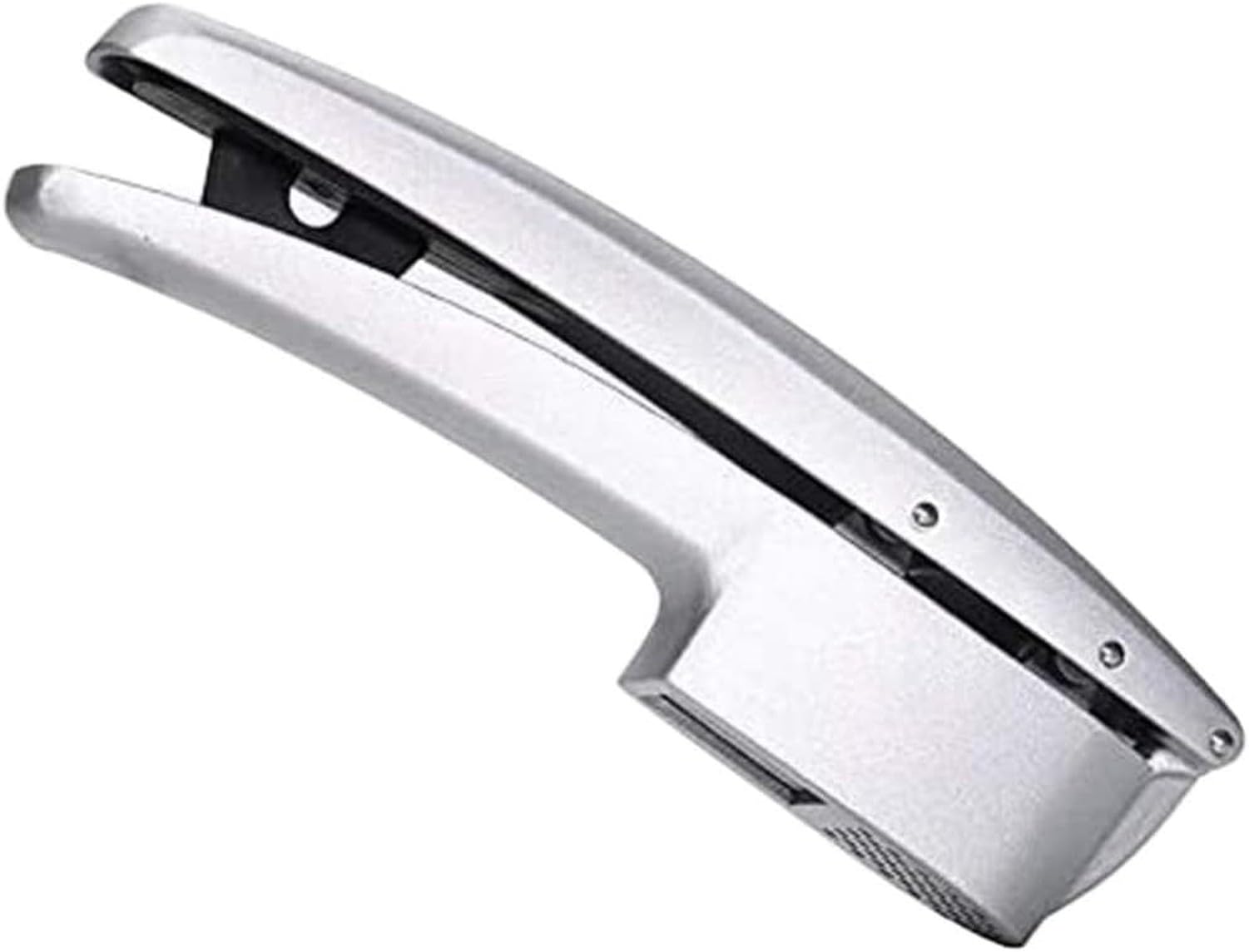 AIEIJJH 2-in-1 Garlic Press Crusher and Mincer, Stainless Steel Ginger Slicer Tool, Dual Function Kitchen Gadget, No Mess, No Flying Cloves for Efficient Prep, Silver, 19 * 5 * 5cm
