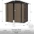 JUMMICO Metal Outdoor Storage Shed 6 x 4 FT Metal Shed with Lockable Door,Waterproof Garden Tool Shed Storage House for Backyard Patio Lawn,Brown