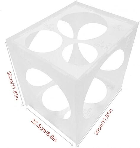 Miniatura 4 de Caja de plantilla de cubo de tamaño de globo de 11 agujeros, herramienta de caja de medición de globos, 2-10 pulgadas para fiesta de cumpleaños de