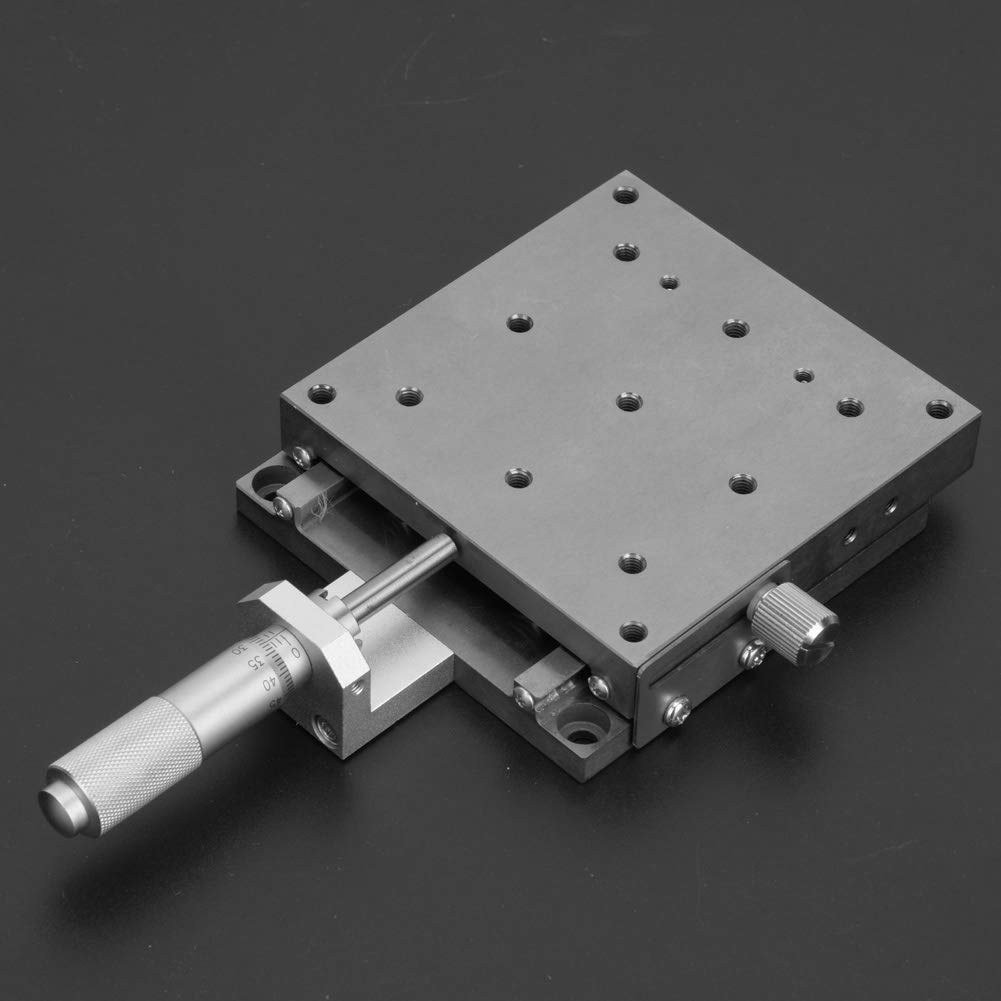 Manuelle lineare Plattform aus Edelstahl, X-Tisch, 80 x 80 mm, für Labor-Präzisionsprüfgeräte