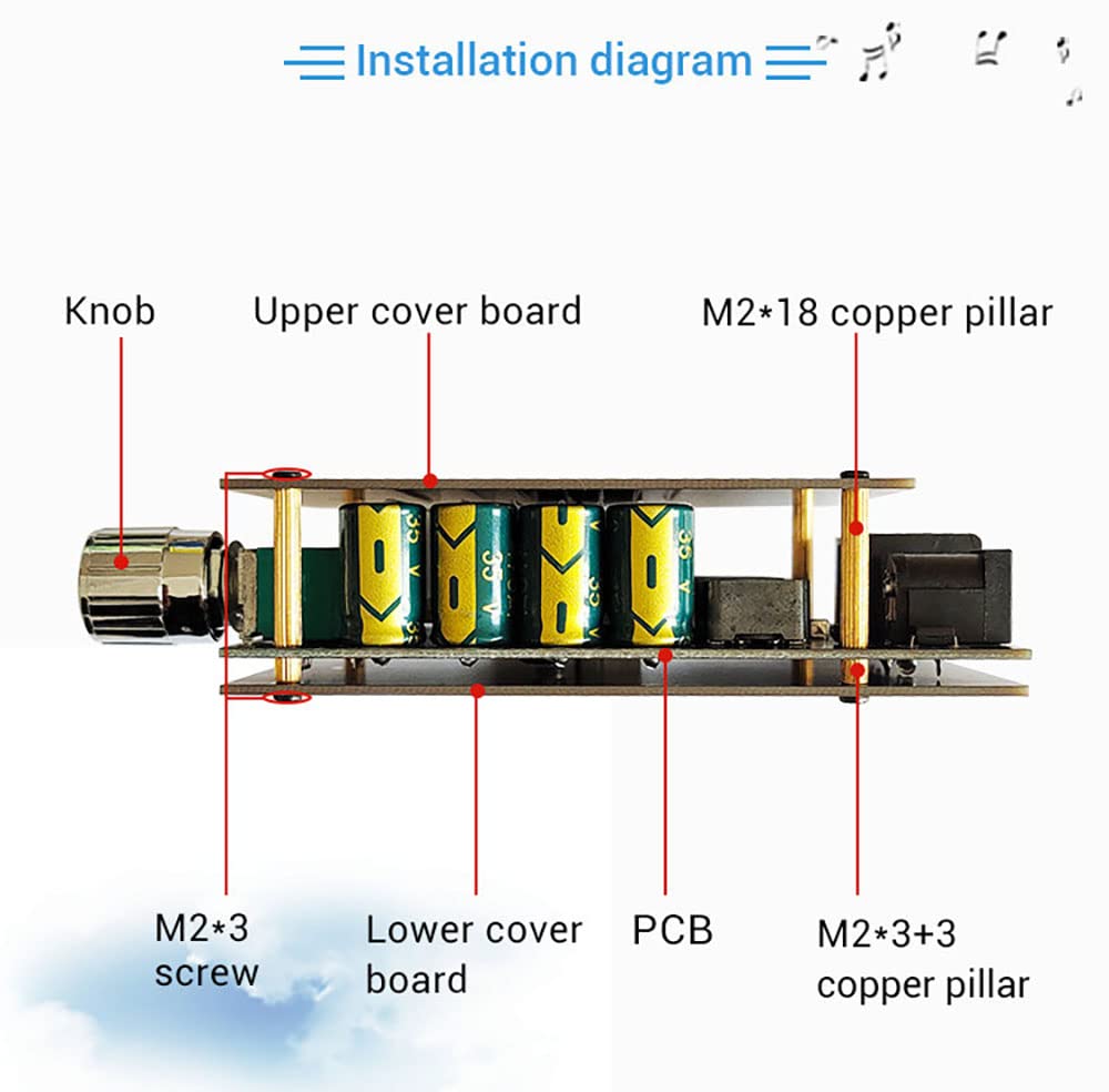 WANGCL ZK-XPS 150W + 150W TDA7498E Amplificatore di Potenza Audio Equalizzatore BT 5.0 Stereo Subwoofer HiFi Classe D Musica Digitale Home Theater AUX AMP