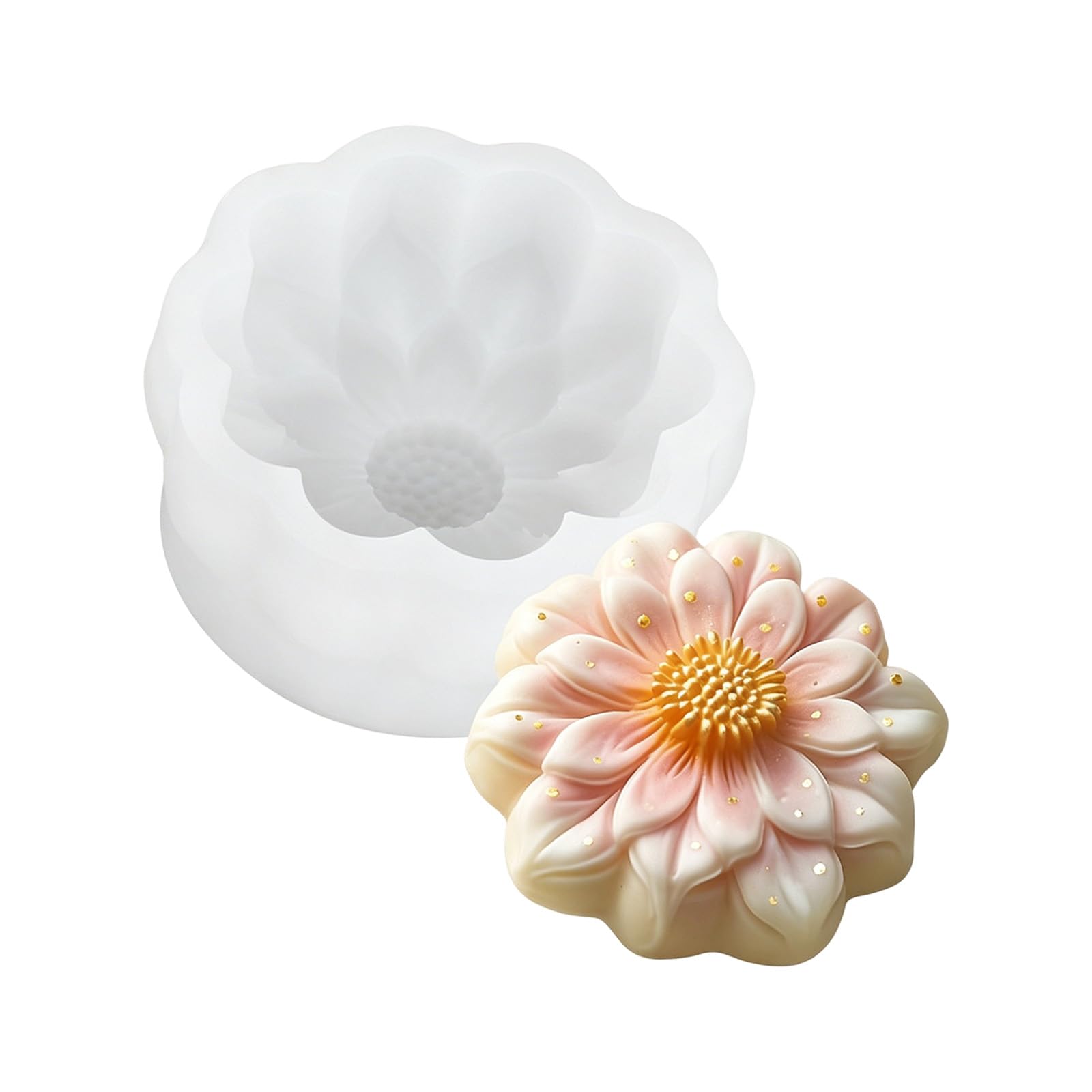 WGBOSMG Baking Molds for Making 3D Peach Blossom Cakes Chocolate Treats and Frozens Dessert Kitchen Tool Food Grade Elastomer Cast