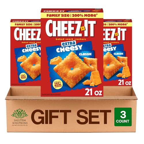 Salutem Vita – Extra Cheesy Baked Snack Crackers, 21 oz,