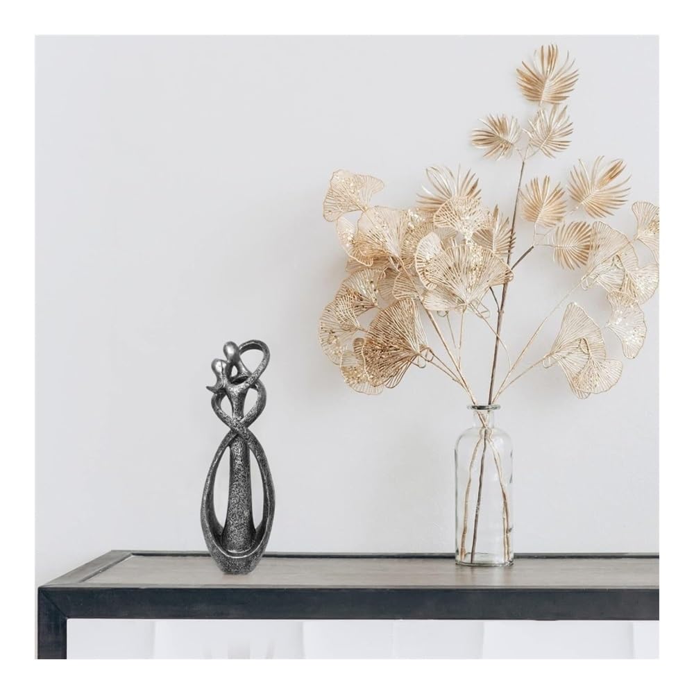 birene Wohndeko Paar-Skulptur aus Kunstharz, Romantisches Hochzeitsgeschenk for sie, Valentinstag-Heimdekoration(Gray)