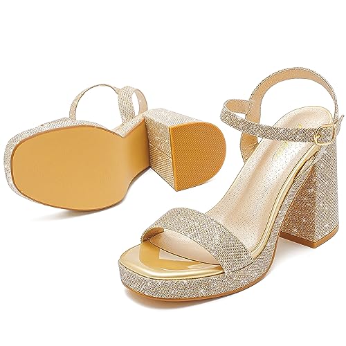 Platform Sandals Women Fashion Block Chunky Heeled Sandals Open Toe High Heels Evening Wedding Party Prom Dance Summer Ankle Strap Dress Shoes4